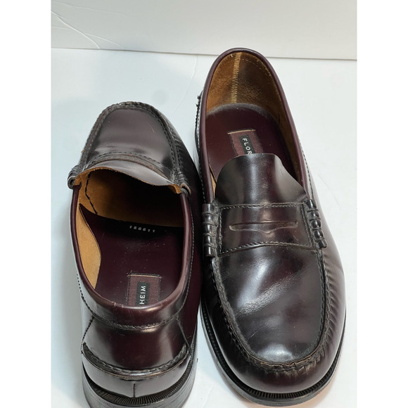 Florsheim Mens Penny Loafer Dress Shoes Brown Leather Moc Toe Slip On 10 EEE - Picture 2 of 8